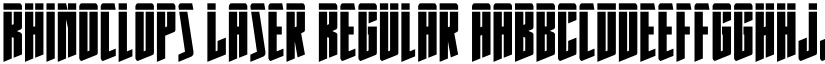Rhinoclops Laser Regular font