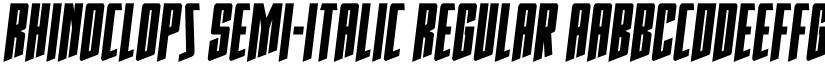Rhinoclops Semi-Italic Regular font