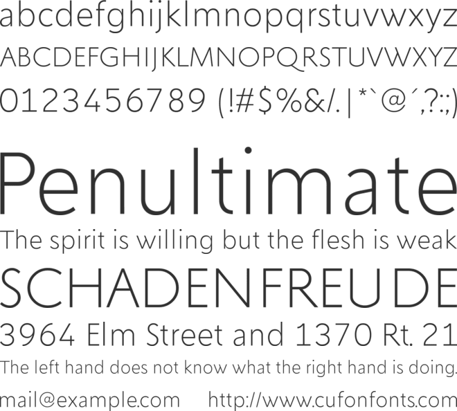 Creo font preview