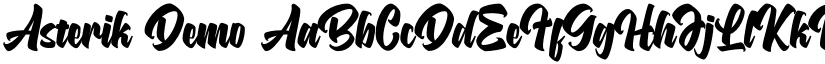 Asterik Demo font