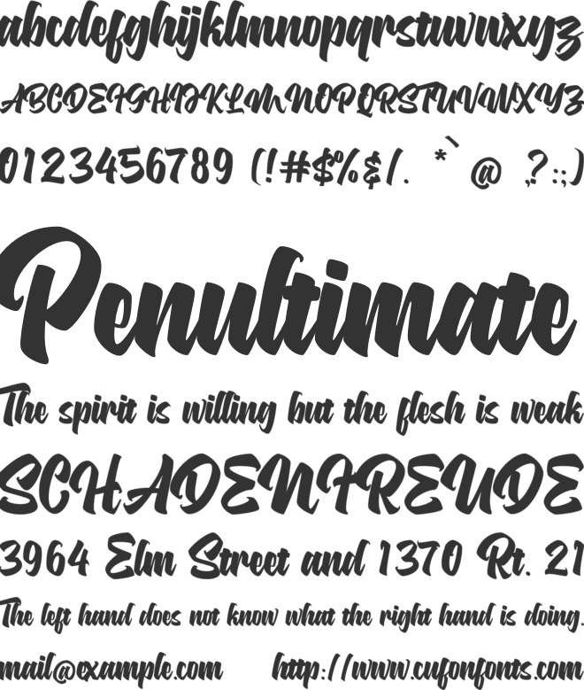 Asterik font preview