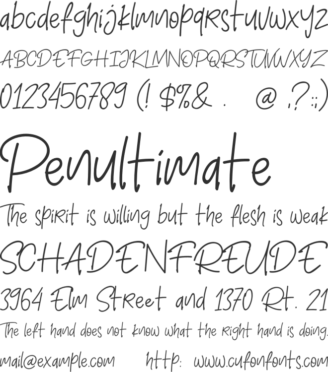 Henniver font preview