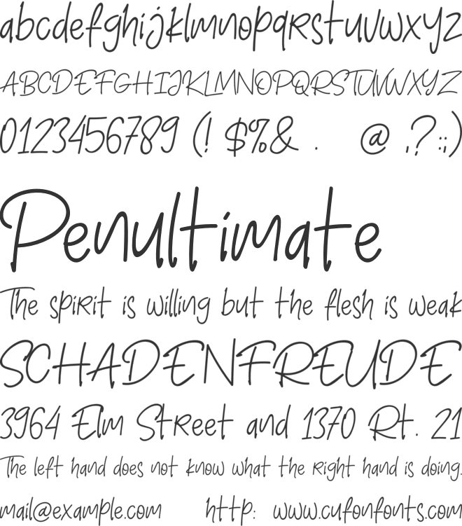 Henniver font preview