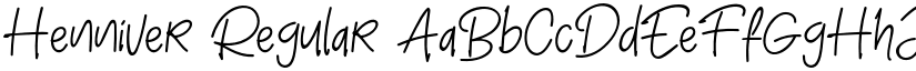 Henniver Regular font