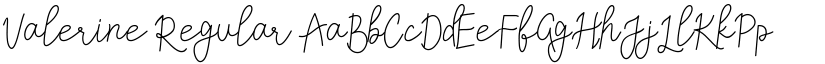 Valerine Regular font