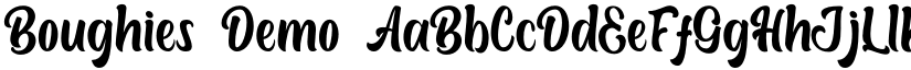 Boughies Demo font