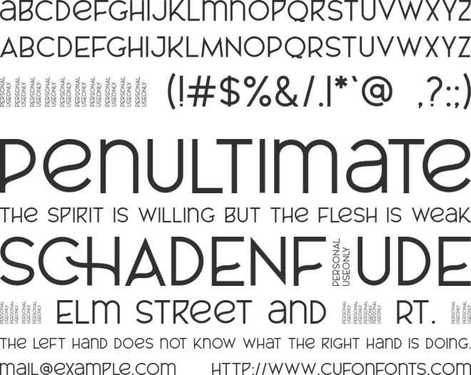 AL_CHEVROLA_PersonalUseOnly font preview