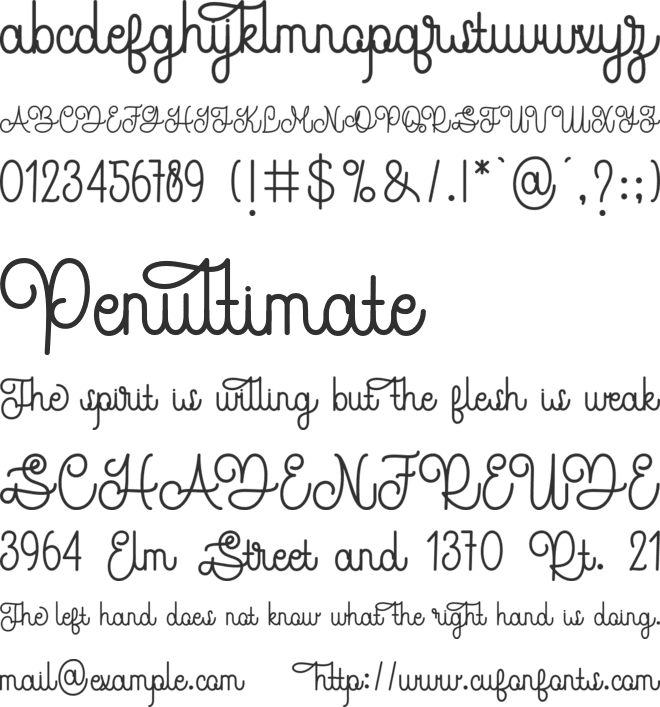 The Revolution font preview