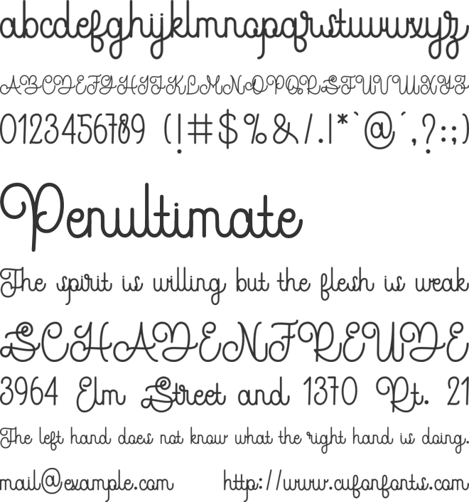 The Revolution font preview