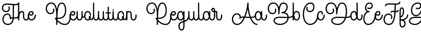 The Revolution Regular font