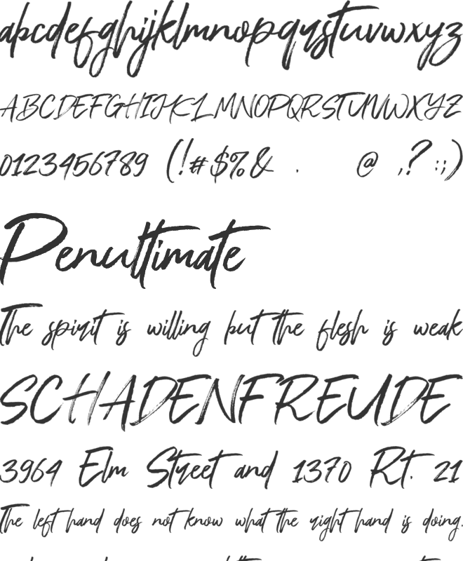 Cold Climate font preview