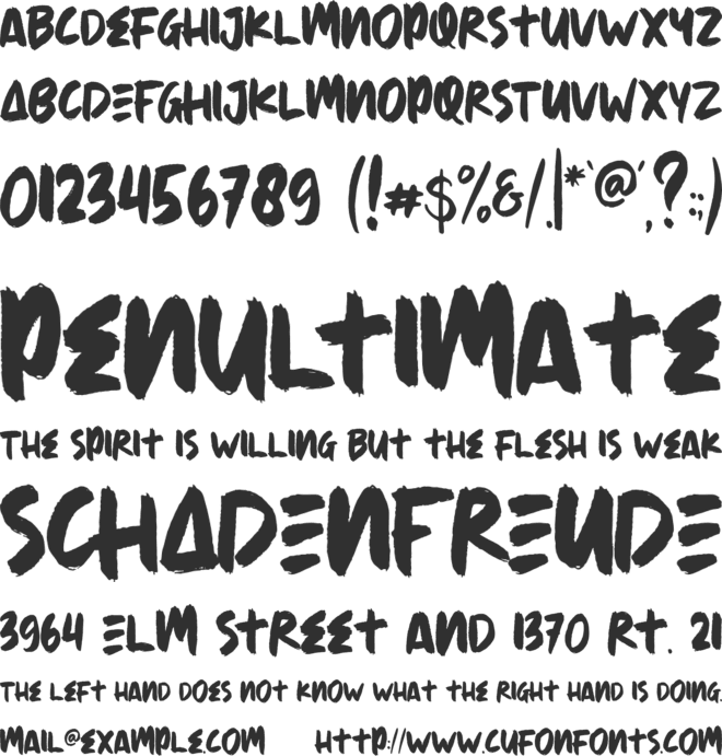 The Absolute Brush font preview