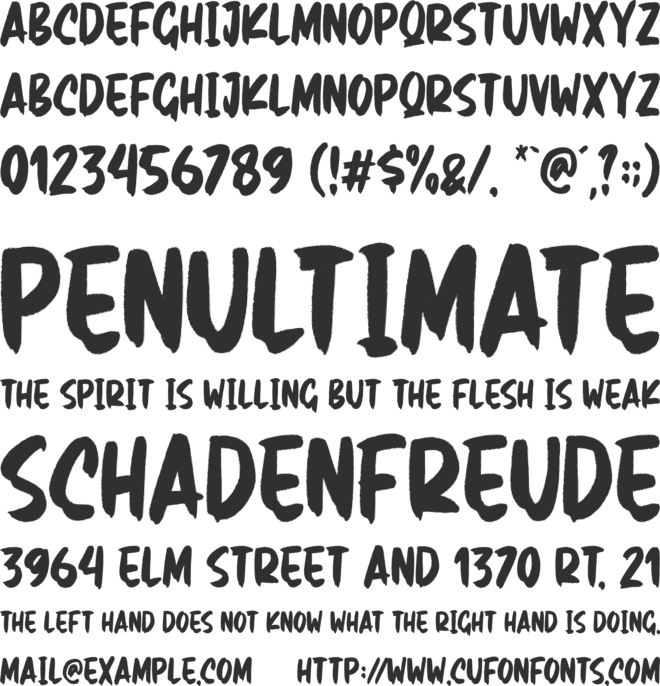 Real Brush font preview