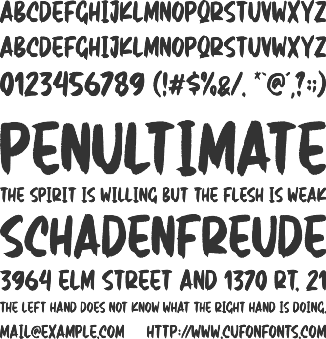 Real Brush font preview