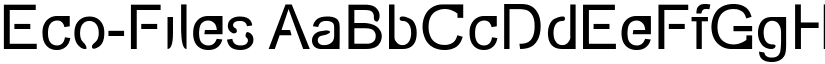 Eco-Files font