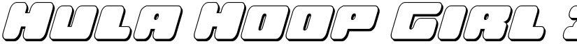Hula Hoop Girl 3D Italic Italic font