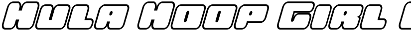 Hula Hoop Girl Bold Outline It Bold Outline Italic font