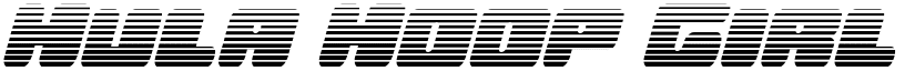 Hula Hoop Girl Gradient Italic Italic font
