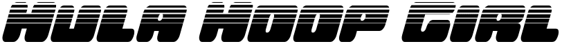 Hula Hoop Girl Halftone Italic Italic font