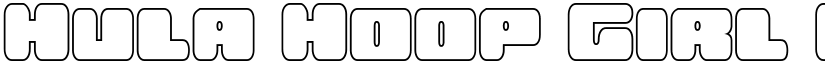 Hula Hoop Girl Outline Outline font