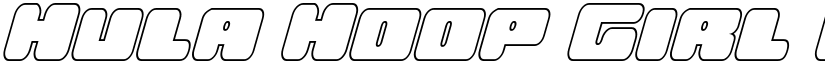Hula Hoop Girl Outline Italic Outline Italic font