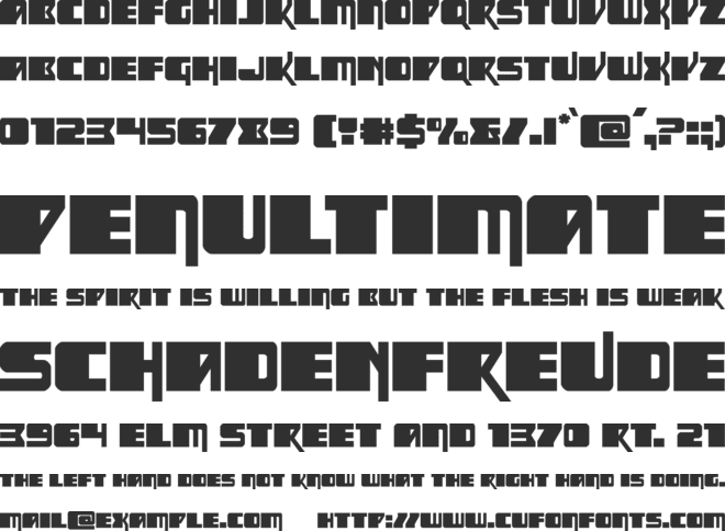Space Runner font preview