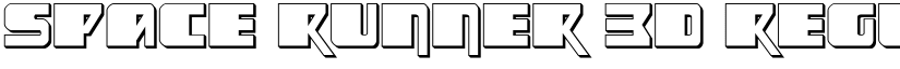 Space Runner 3D Regular font