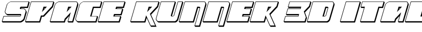 Space Runner 3D Italic Regular font