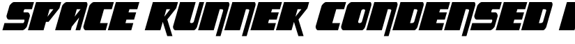 Space Runner Condensed Italic Regular font