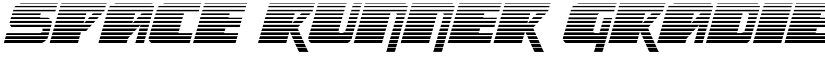 Space Runner Gradient Italic Regular font