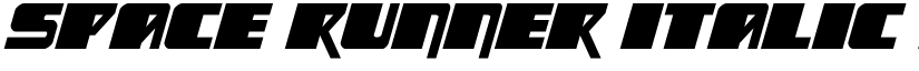 Space Runner Italic Regular font