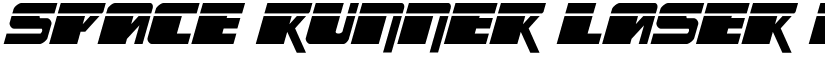 Space Runner Laser Italic Regular font