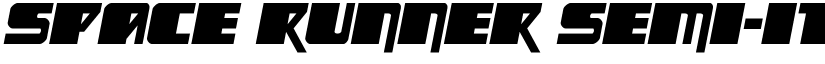 Space Runner Semi-Italic Regular font