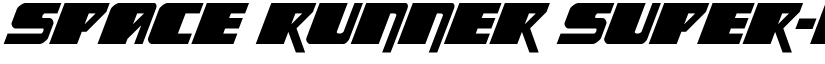 Space Runner Super-Italic Regular font