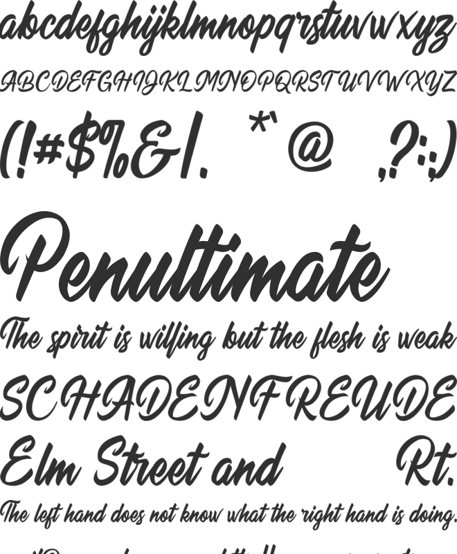 Quillain font preview