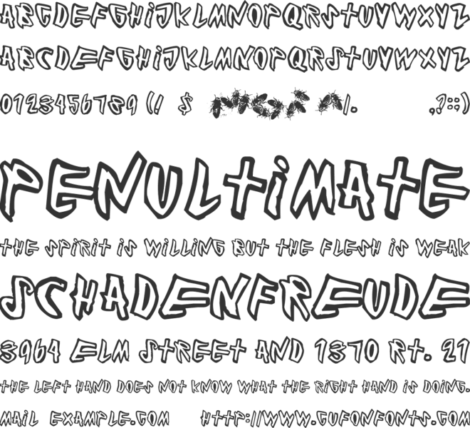 Cockroach font preview