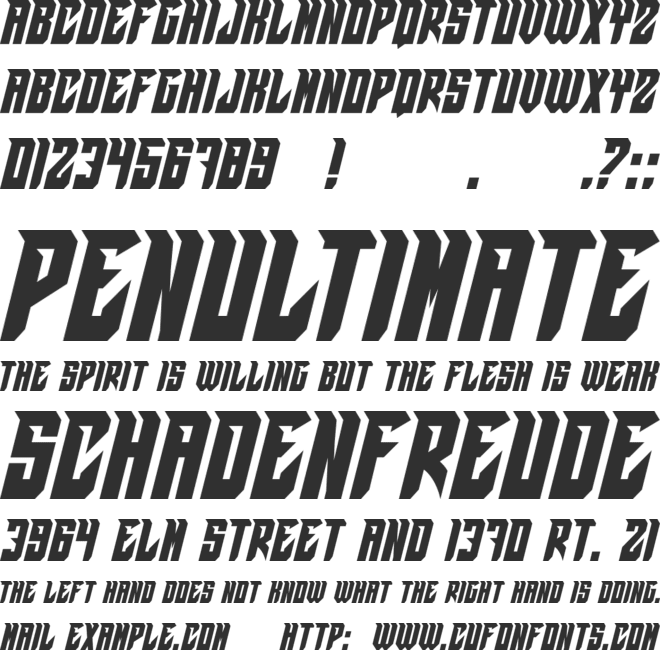 Coubra font preview
