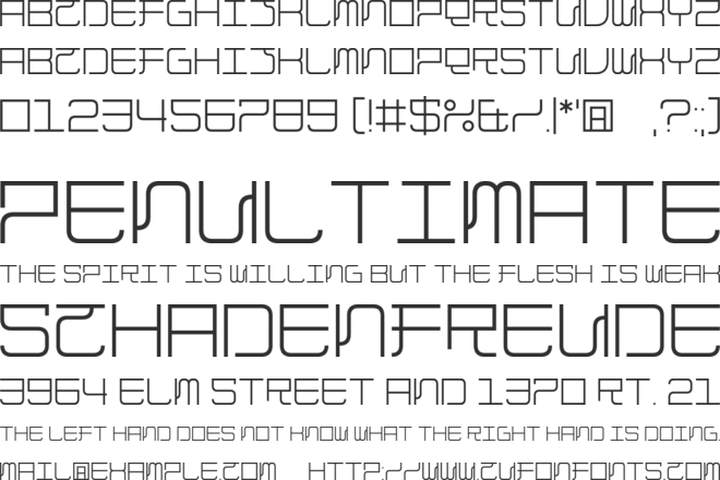 China Fad font preview