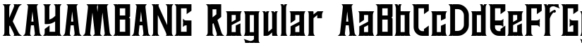 KAYAMBANG Regular font