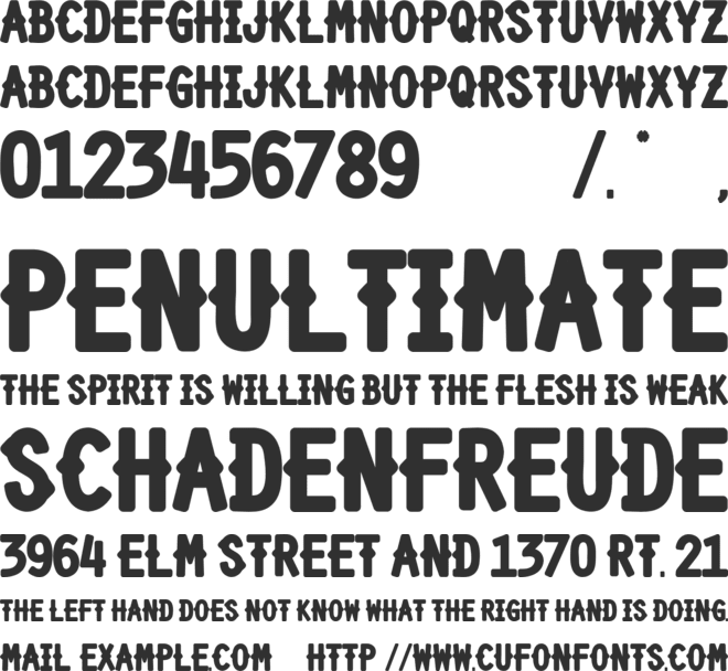 Shourtcut font preview