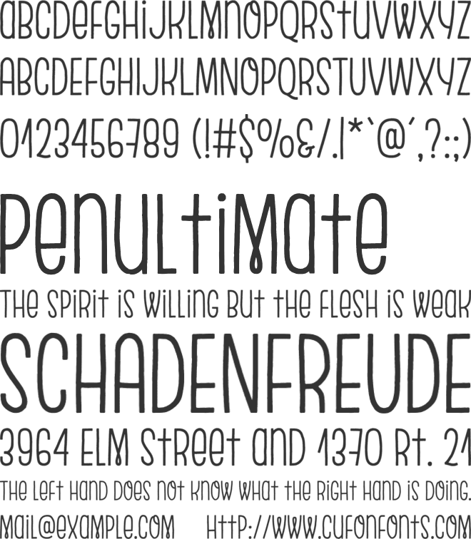 Escalope font preview