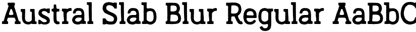 Austral Slab Blur Regular font