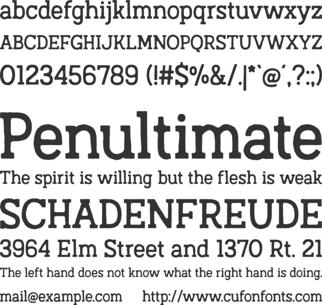 Austral Slab font preview