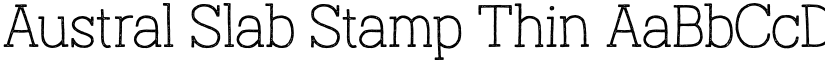 Austral Slab Stamp Thin font