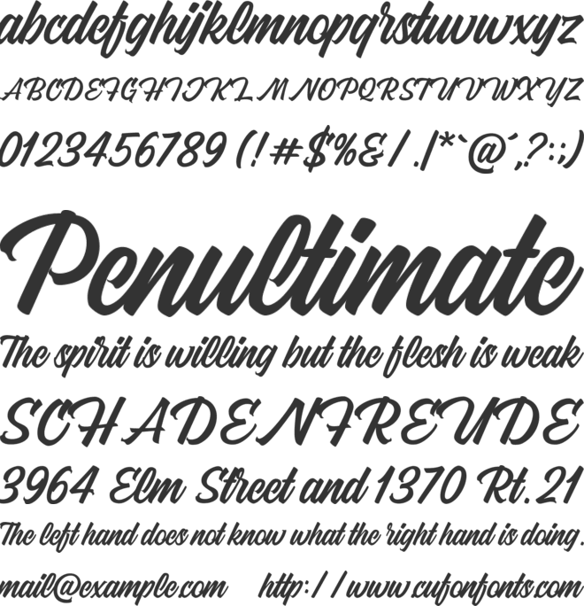 Marioline Barnard font preview