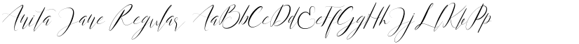 Anita Jane Regular font