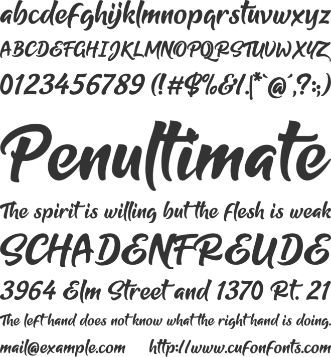 Youthome font preview