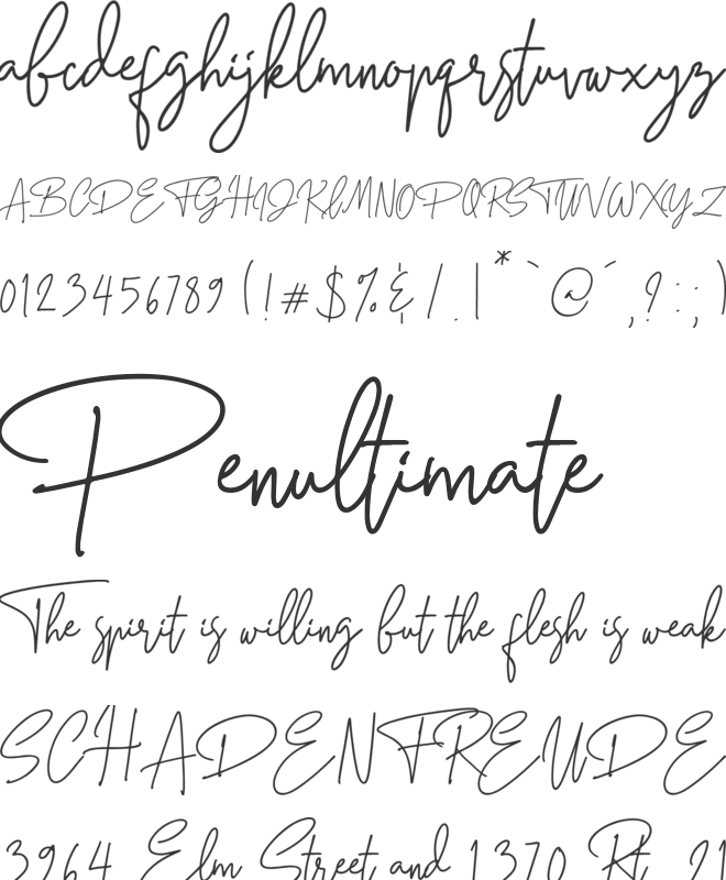 Petricia font preview