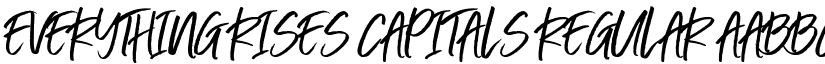 Everything RISES Capitals Regular font