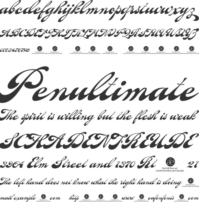 Fantera font preview